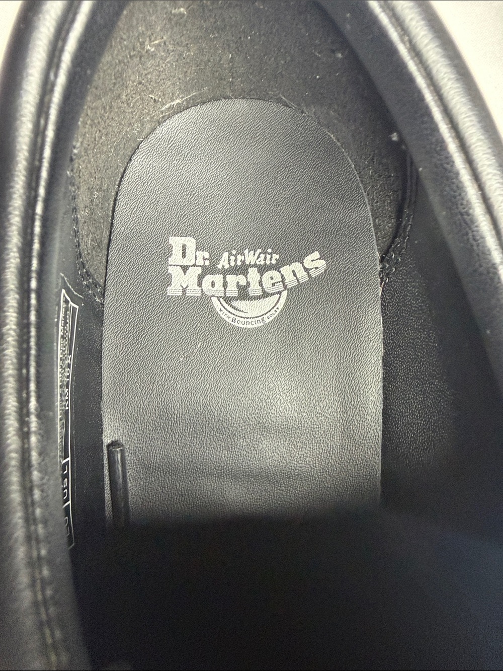 Dr. Martens Black Leather 5-Eye Derby Shoes with Yellow Stitching - Picture 2 of 11